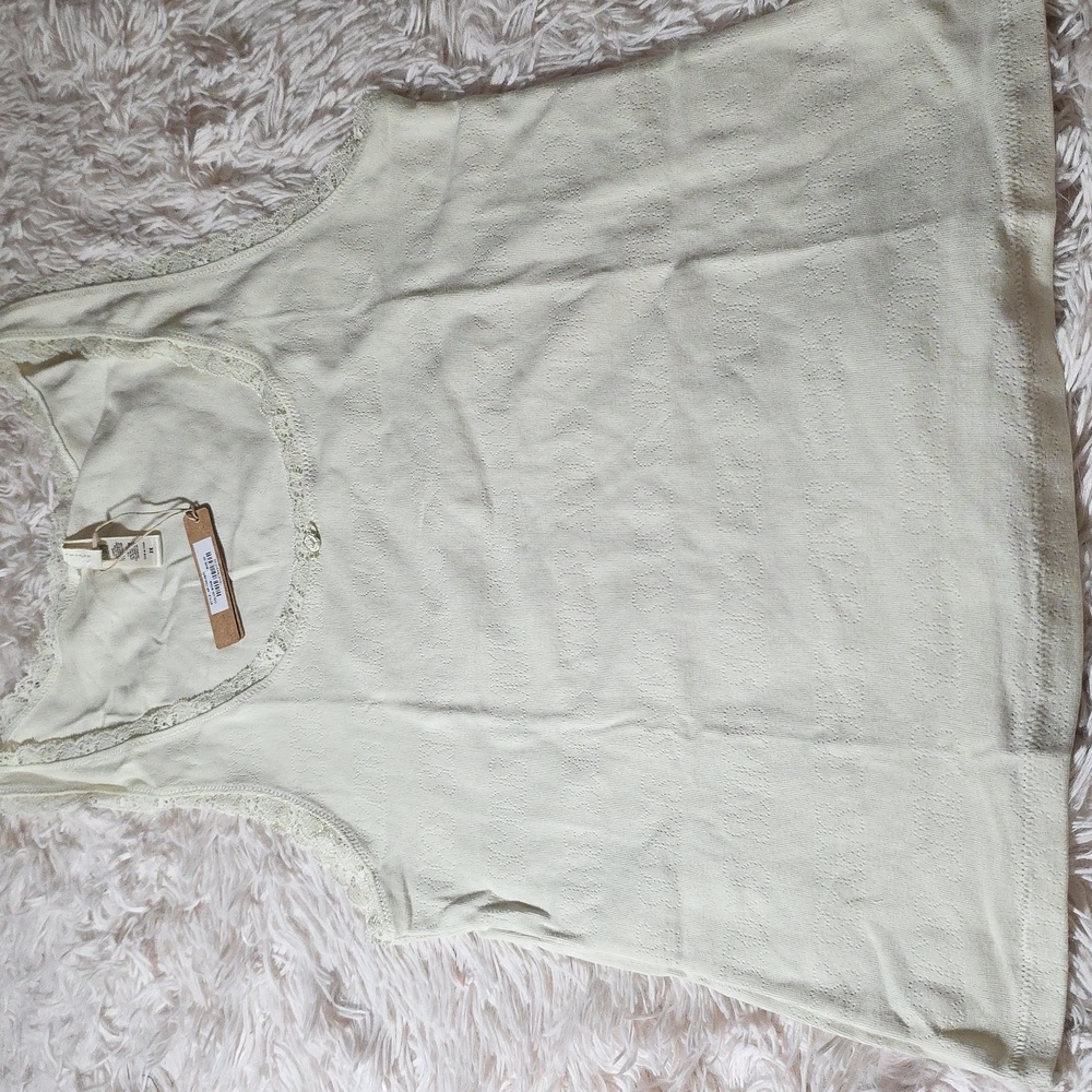 SKIMS LACE POINTELLE TANK TOP IN BONE 3X NWT - Picture 4 of 10